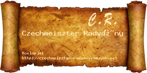 Czechmeiszter Radvány névjegykártya